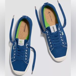 CARIUMA OCA Low-Top Canvas Sneakers Navy Blue Sz 6 Coastal Nautical Lightweight